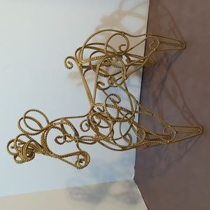 Reindeer Standing Gold Heavy Metal Decor